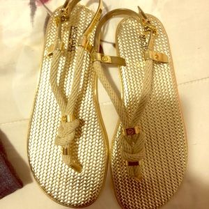 Michael Kors Gold Rope Sandals